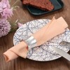 Unique Bargains Wedding Birthday Alloy Decorative Wear Resistance Rose Pattern Napkin Rings 6 Pcs - 4 of 4