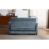 Vynxaria 56.9" Loveseat Sofa Bed with USB Ports & Adjustable Backrest - Comfort Meets Convenience - 3 of 4