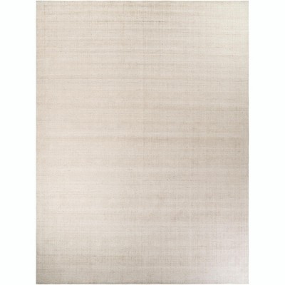 Vanilla Bean Hand-Knotted Wool Abstract Rectangular Rug