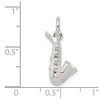 Black Bow Jewelry Sterling Silver 3D Saxophone Charm - 4 of 4
