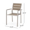 Set of 2 Outdoor Modern Dining Chair Aluminum with Mesh Seat-Christopher Knight Home - 3 of 4