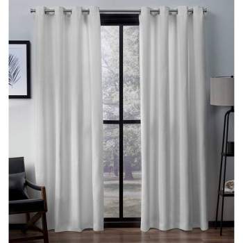 Virenze Faux Silk Window Curtain Panel Pair - Exclusive Home™