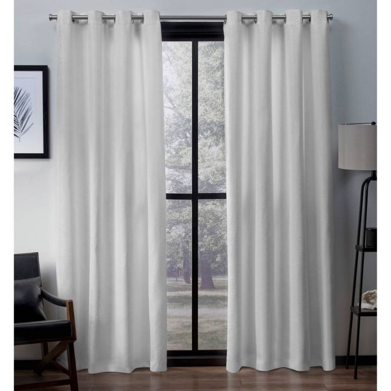Virenze Faux Silk Window Curtain Panel Pair - Exclusive Home&#153;, 1 of 7