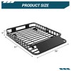 Universal Roof Rack Carrier Basket, 200 Lbs Capacity Car Cargo Rack with Extension Luggage Holder Basket for SUVs, Trucks, Vehicles - 2 of 4