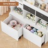 Kids Wooden Bookshelf with 4 Drawers 47 Point 8 Inch White Rectangular Bookcase Floor Mount White - 2 of 4