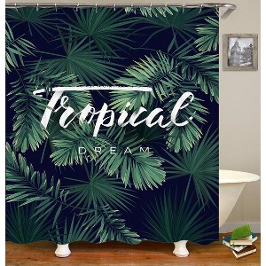 Tropical Dream And Leaves Shower Curtains for Bathroom Waterproof Fabric Bath Curtain Durable Soft Stylish Bathroom Decor 72x72 Inch - 1 of 1