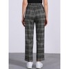 INSPIRE CHIC Women's Plaid Elastic Waist Casual Work Office Long Pants - 4 of 4