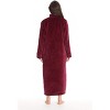 Just Love Womens Plush Zipper Lounger Solid Robe | Long Bathrobe Duster - 3 of 3
