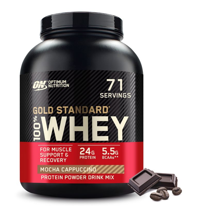 Optimum Nutrition, Gold Standard 100% Whey Protein Powder, Mocha Cappuccino, 5lb, 1 of 11