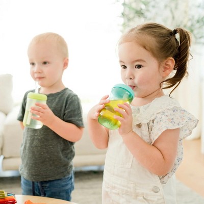 LunaLulinlk Squeezable Transition Sippy Cup with Silicone Straw - Toddler Feeding Supplies - 7 Oz - 1 Pack - Ages 6 Months and Up