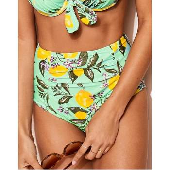 Adore Me Women's Shelby Swimwear Top 34ddd / Luscious Lemons C01 Blue. :  Target