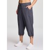RBX Active Women's Cargo Style Capri Pants, Quick Drying Adjustable Leg Cropped Jogger Pant for Casual Wear, Hiking, Workouts - 3 of 4