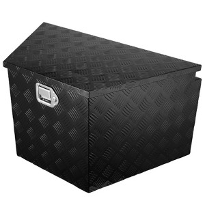 VEVOR Trailer Tongue Box, Aluminum Alloy Diamond Plate Tongue Box Tool Chest, Heavy Duty Trailer Box Storage with Lock and Keys, 33"x19"x18" - 1 of 4