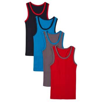 Sportoli Girls Ultra Soft 100% Cotton Tagless Cami Undershirts 4-Pack -  Striped - Size 9/10