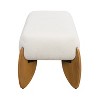 [Stylish Long White Boucl¨¦ Ottoman] - A Perfect Blend of Form and Function - 4 of 4