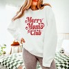 Merry Mom's Club Distressed - Women's Lightweight Garment Dyed Sweatshirt - 3 of 4