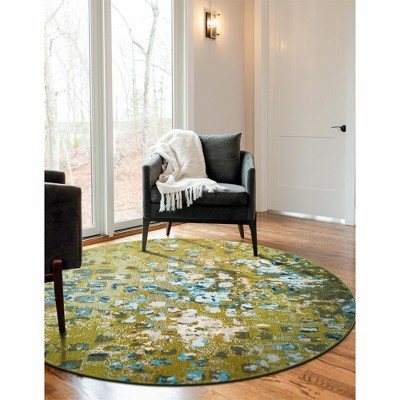 Unique Loom Jardin Ivy Abstract Indoor Woven Area Rug