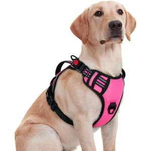 rabbitgoo Dog Harness Medium Sized, , Easy Walking Harness with 2 Leash Clips, Pink, M - 1 of 1