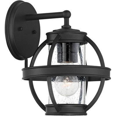 Minka Lavery Industrial Outdoor Wall Light Fixture Sand Coal 11 1/4" Glass Cylinder Shade for Post Exterior Deck Porch Yard Patio