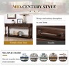 Gulches 63inch Long Wood Console Table with 3 Drawers and 1 Bottom Shelf for Entryway Hallway Easy Assembly Extra thick Sofa Table Light Espresso - 3 of 4