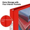 Staples Heavy Duty 1" 3-Ring View Binder Red (24669) 82694 - 4 of 4