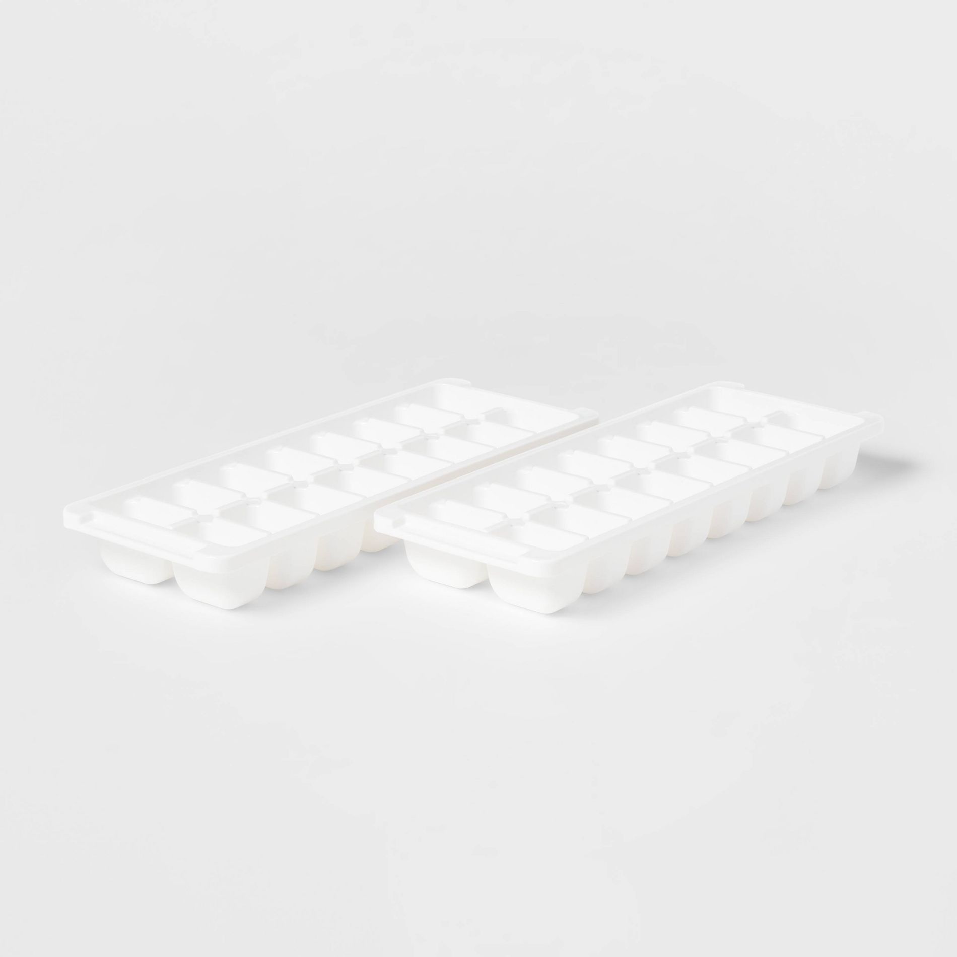 2pk Ice Cube Tray White - Brightroom™: Polypropylene, 16 Cavities, Dishwasher-Safe, Ice Molds for Freezer