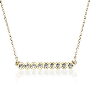 Pompeii3 1/2ct Bar Pendant Diamond Necklace in 14K Yellow Gold - 1 of 4
