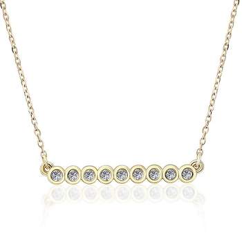 Pompeii3 1/2ct Bar Pendant Diamond Necklace in 14K Yellow Gold