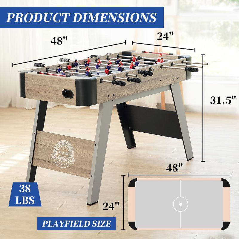 TALLO 48'' Game Room Size Foosball Table, 3 of 7