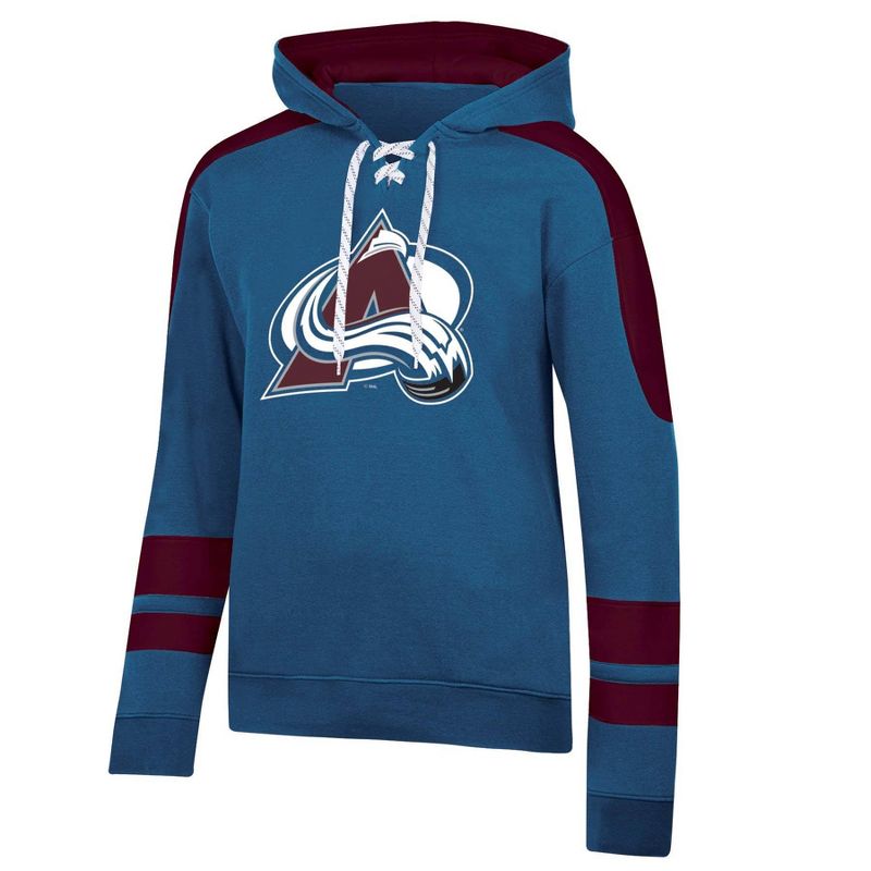 NHL Colorado Avalanche Men&#39;s Hooded Sweatshirt with Lace, 1 of 4