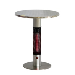 Infrared Electric Bistro Table Outdoor Heater - Silver - EnerG+ - 1 of 3