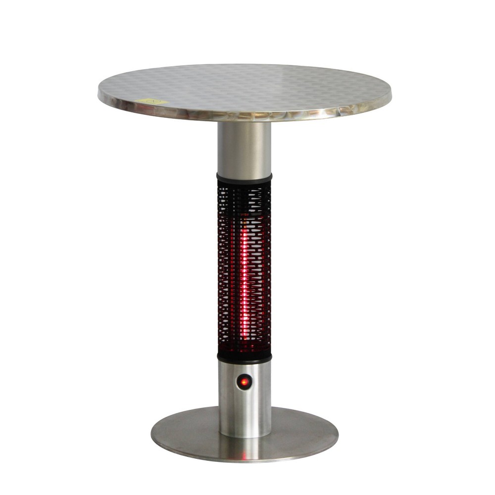 Photos - Patio Heater Infrared Electric Bistro Table Outdoor Heater - Silver - EnerG+
