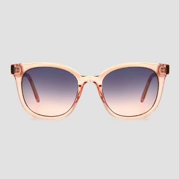 Women's Crystal Plastic Shield Sunglasses - Wild Fable™ Pink