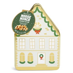 Harry & David House Tin with Caramel Moose Munch Popcorn Christmas Gift Set - 2.50oz - 1 of 4