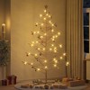 vidaXL Wooden Christmas Tree with Stand Brown 82.7" Solid pine wood - 2 of 4