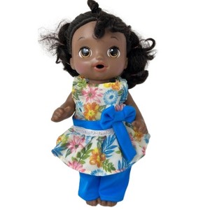 Doll Clothes Superstore Handmade Flower Top With Pants Fits 14 Inch Baby Alive And Little Baby Dolls - 1 of 4