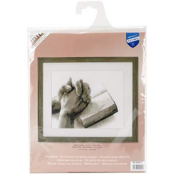 Vervaco Counted Cross Stitch Kit 10.75"X8.75"-Praying Hands On Aida (14 Count)