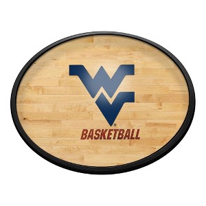 College Basketball Hardwood Design Oval Slimline Lighted Wall Sign - 1 of 4