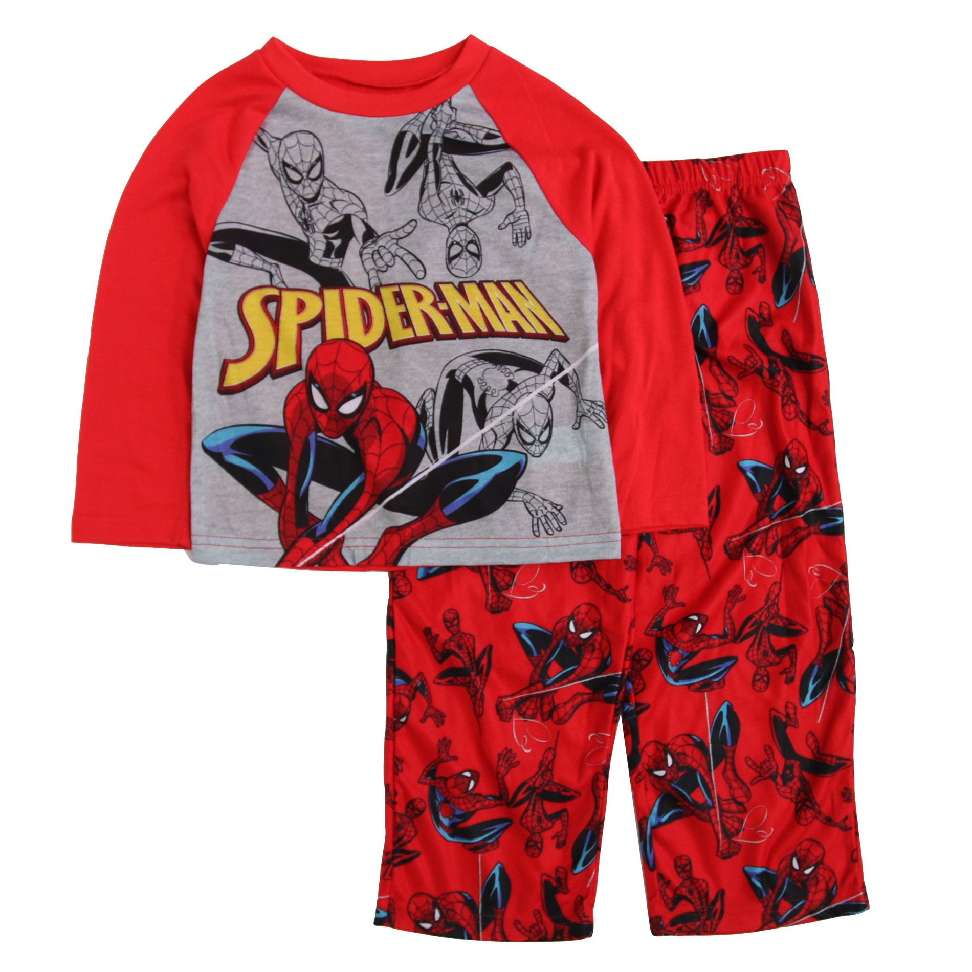 Marvel Spider-Man 2-Piece Pajama Set – Long Sleeve Raglan Top and Pants Sleepwear