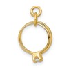 Black Bow Jewelry 14k Yellow Gold & CZ Wedding Rings Charm or Pendant, 11mm - 2 of 4