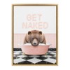 Kate & Laurel All Things Decor 18"x24" Sylvie Big Bear Retro Neon Sign Bath Framed Canvas by Amy Peterson Bright Gold - 2 of 4