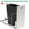 Pull-Out Trash Can with Full Extension Slides, Space-Saving Garbage Can Recycling Bin for Under Kitchen Cabinet, Under Mount Waste Container - 2 of 4