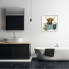 Stupell Industries Farmhouse Cow in Tub Black Framed Giclee Art - 2 of 4