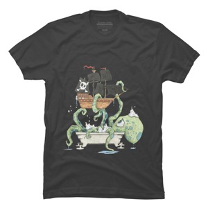 Men's Design By Humans Kraken in the Tub By Handclones T-Shirt - 1 of 4