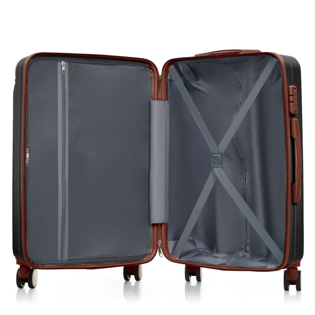 Polibi ABS Travel Luggage Set of 3, 20"/24"/28" TSA Lock Suitcase with Spinner Wheels - thumbnail 7