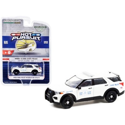 2020 Ford Police Interceptor Utility White "Rhode Island State Police" "Hot Pursuit" Series 1/64 Diecast Model Car by Greenlight