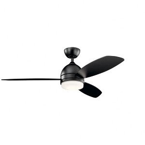 Kichler Lighting Vassar 1 - Light Ceiling Fan in  Black - 1 of 4