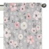 Sweet Jojo Designs Window Curtain Panels 84in. Watercolor Floral Grey Pink White - 3 of 4