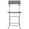 vidaXL Bistro Chairs in Gray - Weather-Resistant Poly Rattan - Robust Steel Frame - Foldable and Portable - Ideal for Gardens, Patios and Terraces. - 4 of 4