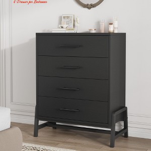 Entryway 4 Dresser for Bedroom, 38.6 in Tall Dresser, Tall Drawer w/Storage Freestanding, Wooden Closet Storage Chest - 1 of 4